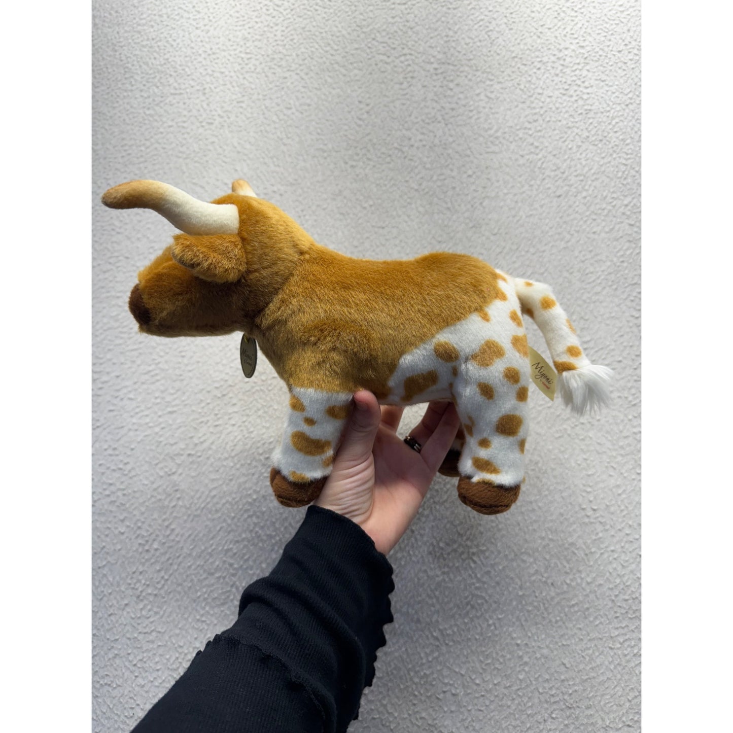 Miyoni By Aurora Plush Longhorn Cow 11" Brown & White Soft Toy 414B