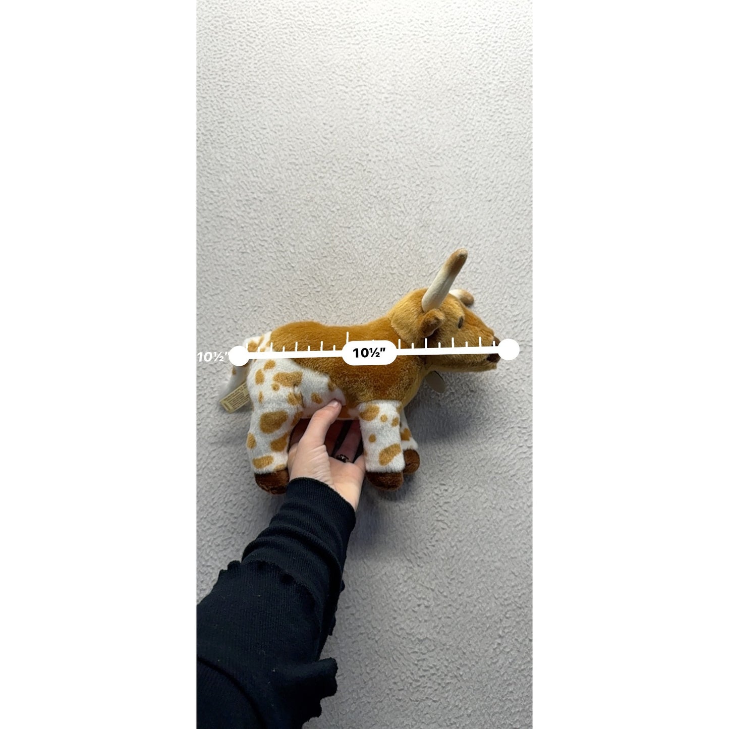 Miyoni By Aurora Plush Longhorn Cow 11" Brown & White Soft Toy 414B