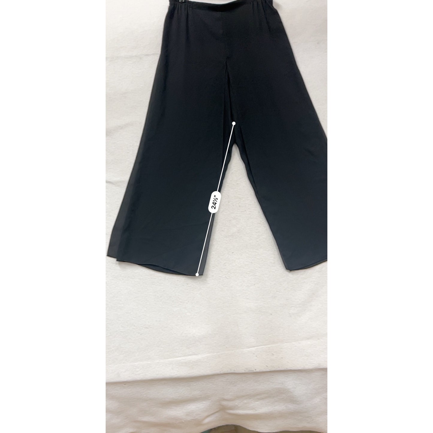 Adrianna Papell Evening Essentials Wide-Leg Black Pants Size 14P #554A