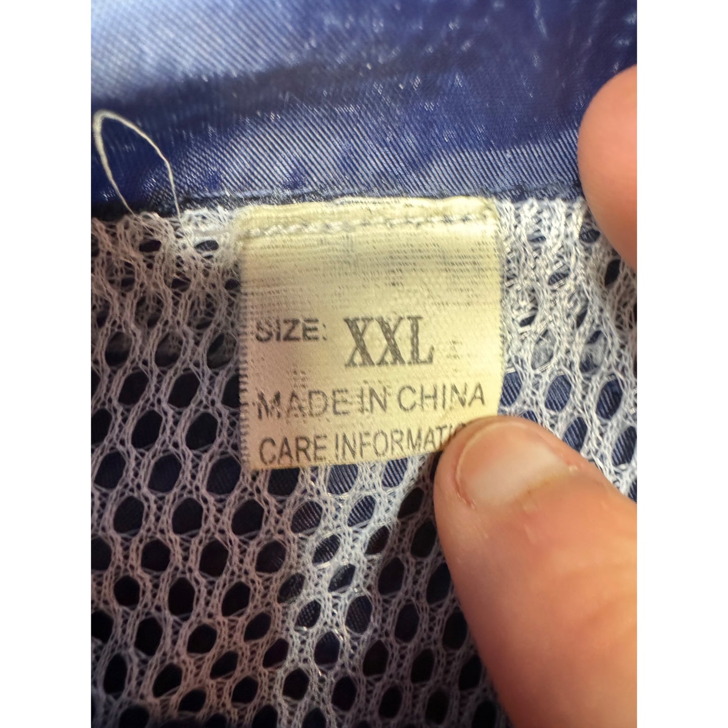 Vintage USA Olympics Navy Blue Windbreaker XXL Polyester Zip-Up Jacket #9356