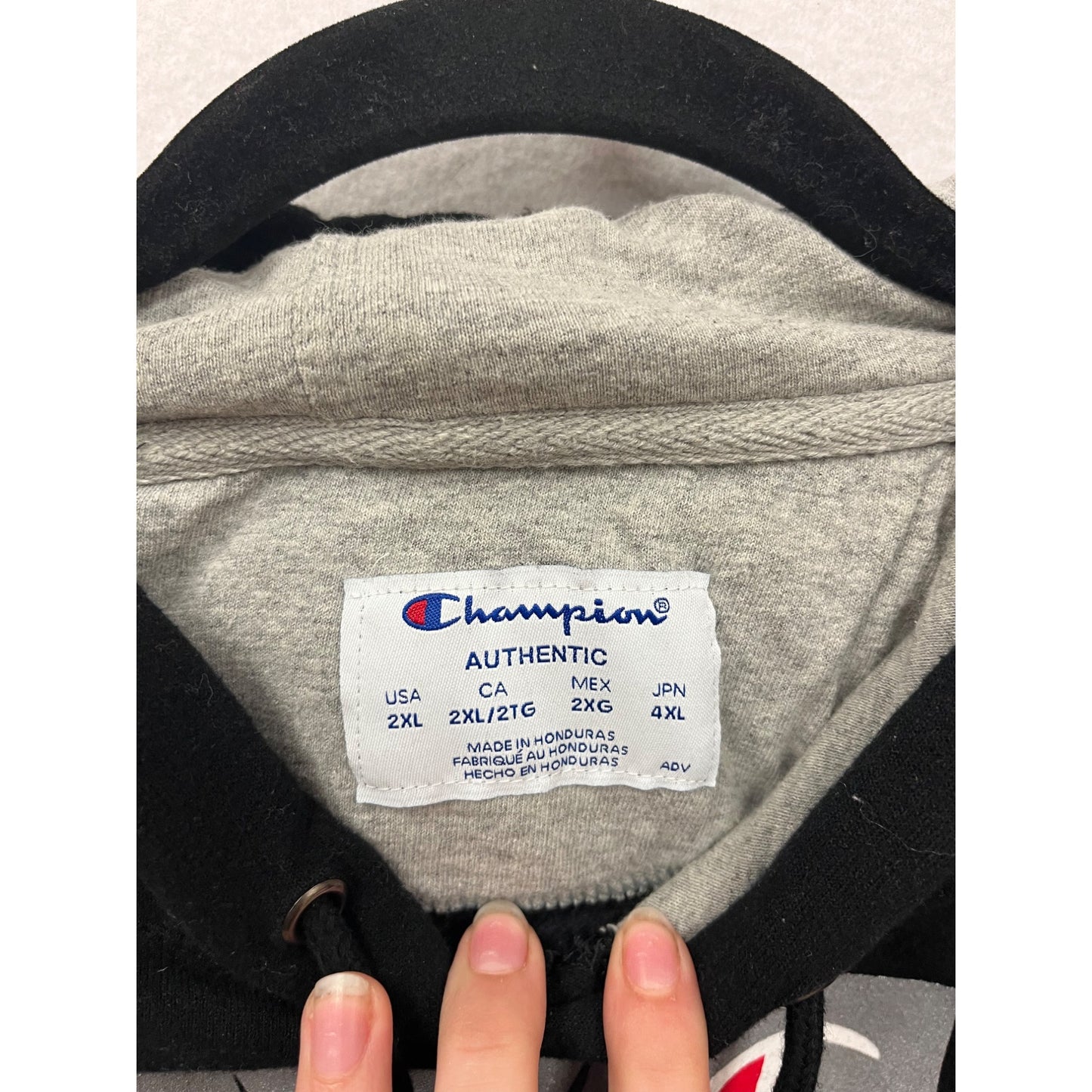 Champion Mens 2XL Black Hoodie With New York Statue Of Liberty Graphic #80A