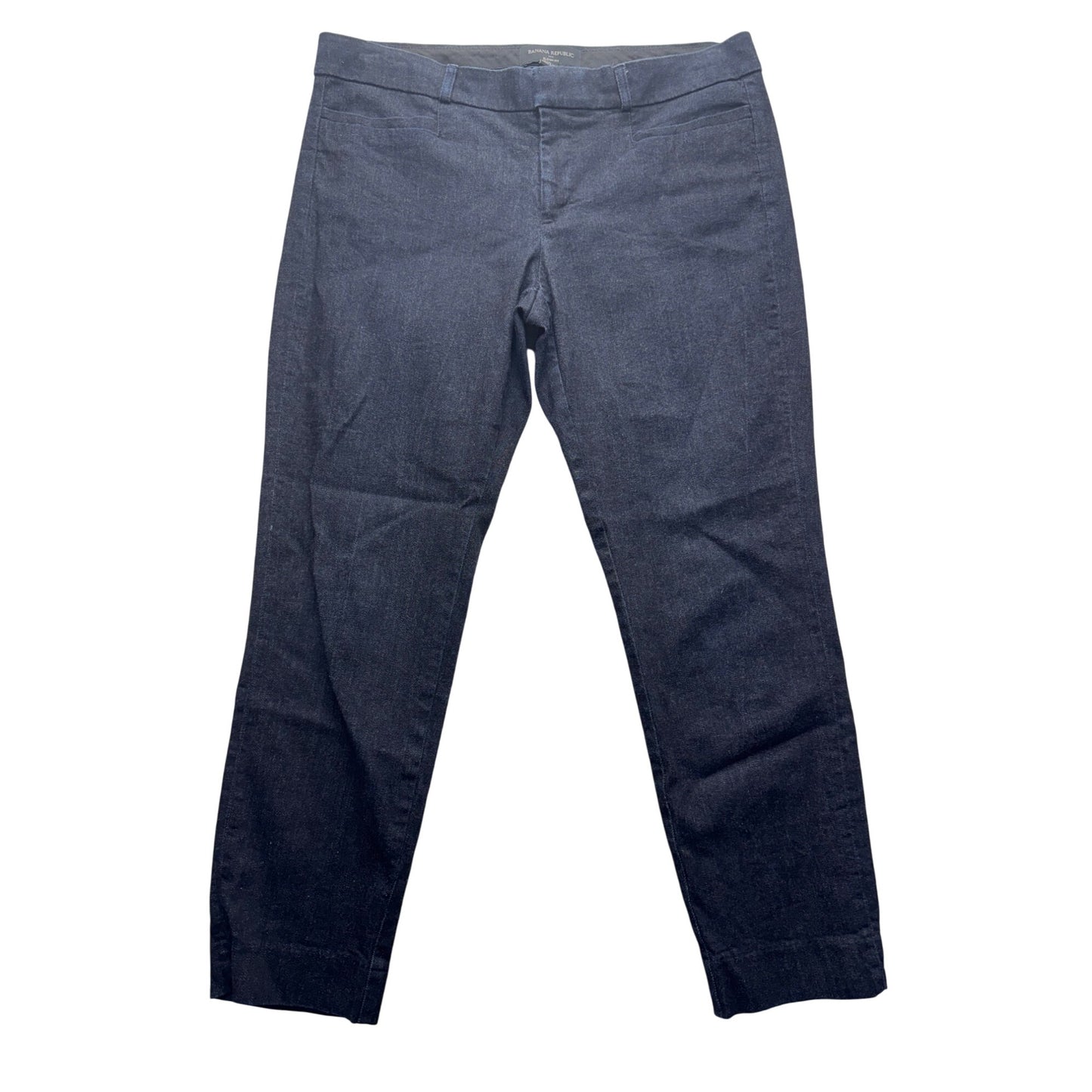 Banana Republic Sloan Fit Navy Stretch Cotton Pants Size 6 32" Inseam #9271