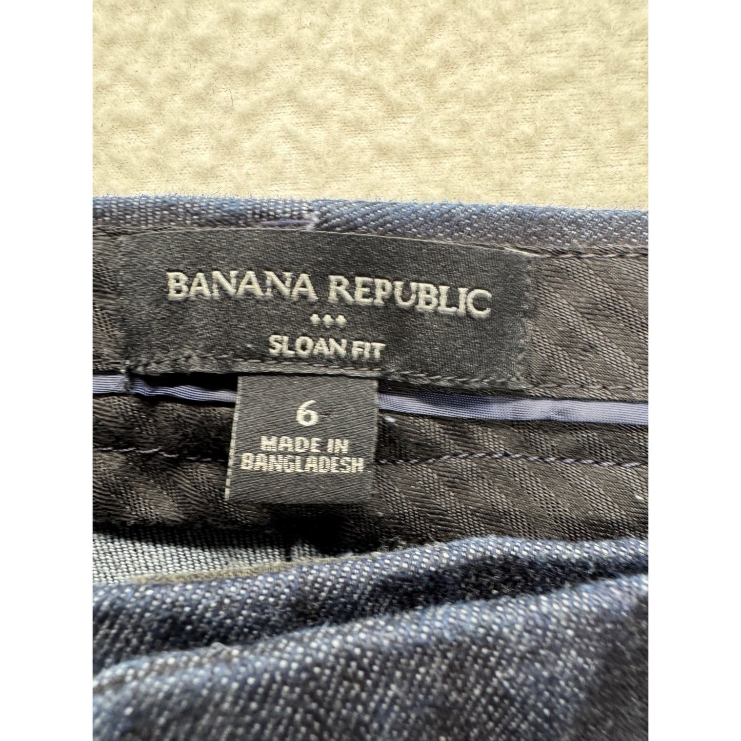 Banana Republic Sloan Fit Navy Stretch Cotton Pants Size 6 32" Inseam #9271