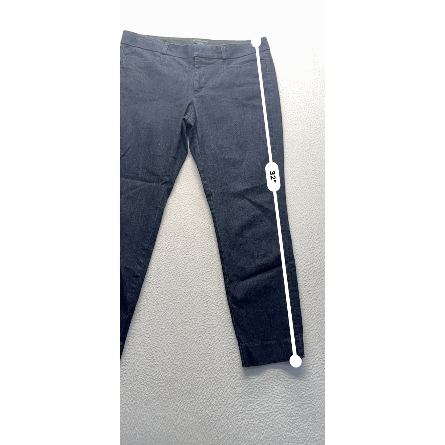 Banana Republic Sloan Fit Navy Stretch Cotton Pants Size 6 32" Inseam #9271