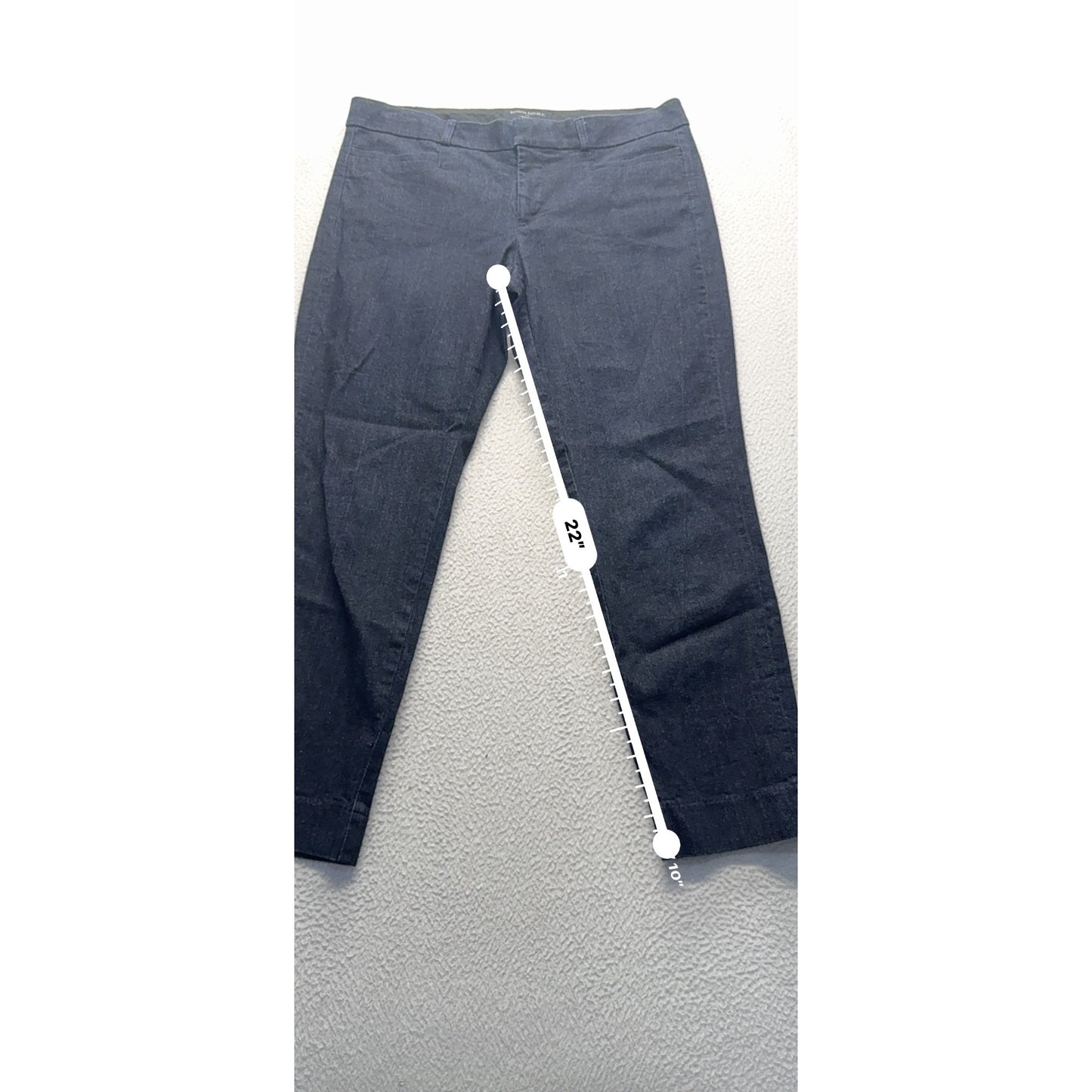 Banana Republic Sloan Fit Navy Stretch Cotton Pants Size 6 32" Inseam #9271