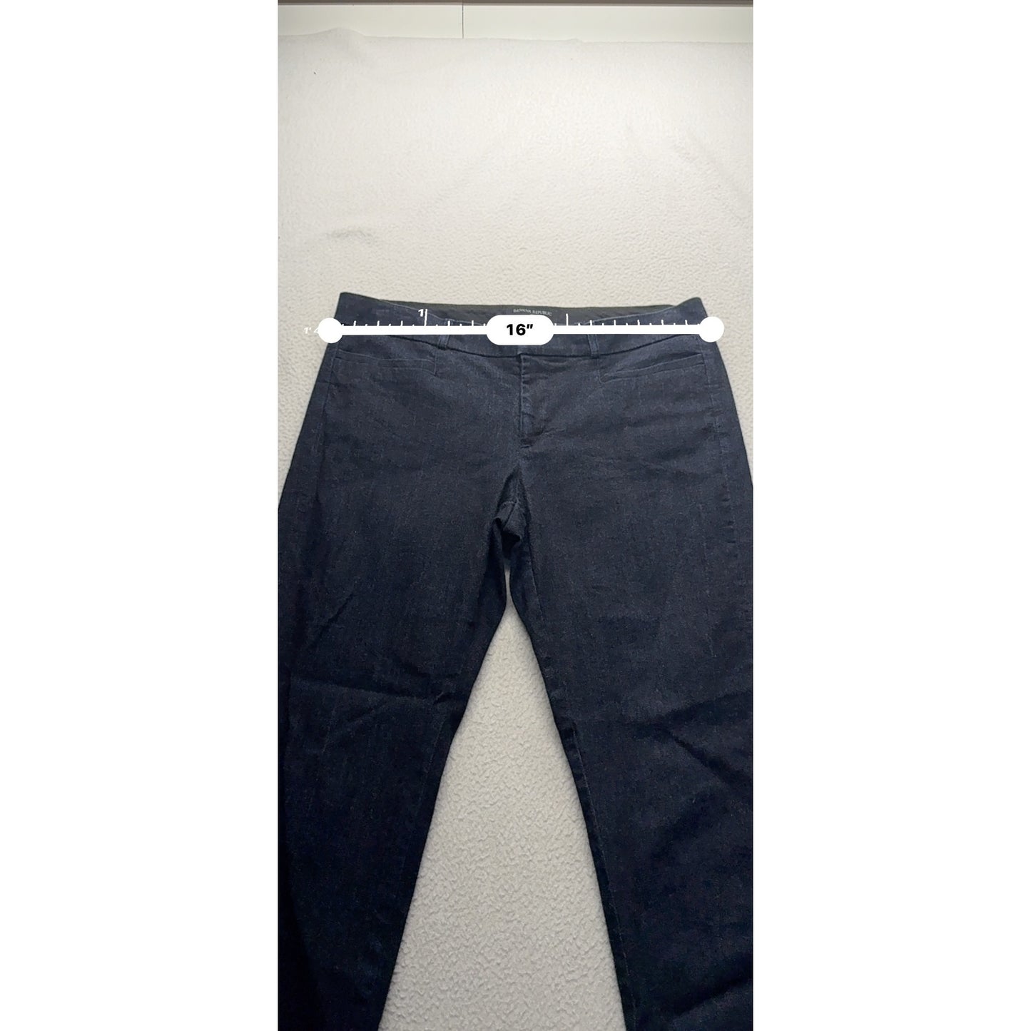 Banana Republic Sloan Fit Navy Stretch Cotton Pants Size 6 32" Inseam #9271