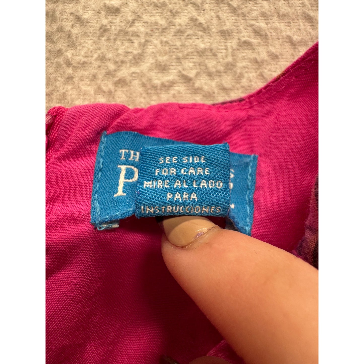 The Childrens Place Pink Patchwork Dress 4T Cotton Sleeveless Spring 275B