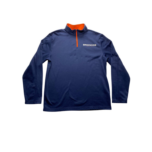Denver Broncos Navy & Orange TX3 Warm 1/4 Zip Pullover NFL #7307