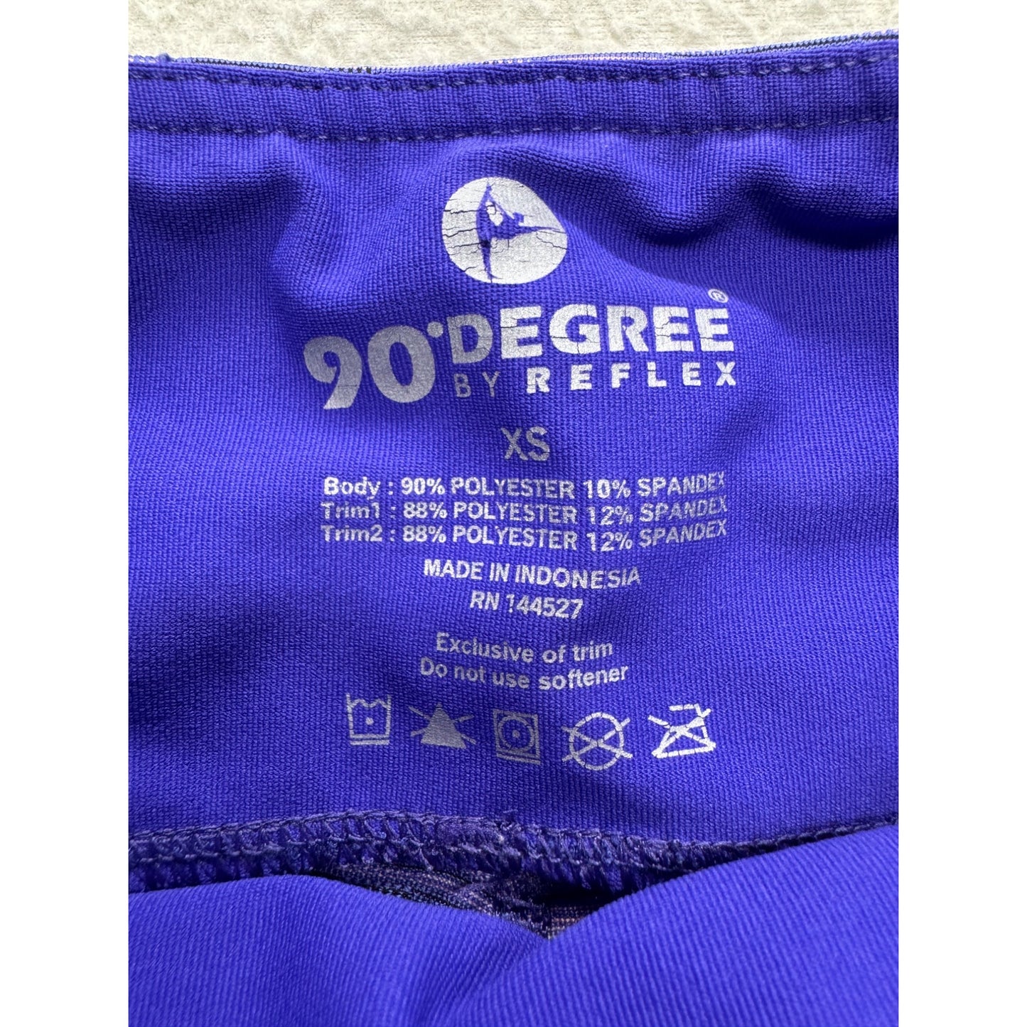 90 Degree By Reflex XS Purple Striped High-Waist Capri with 27.5” Inseam #9923