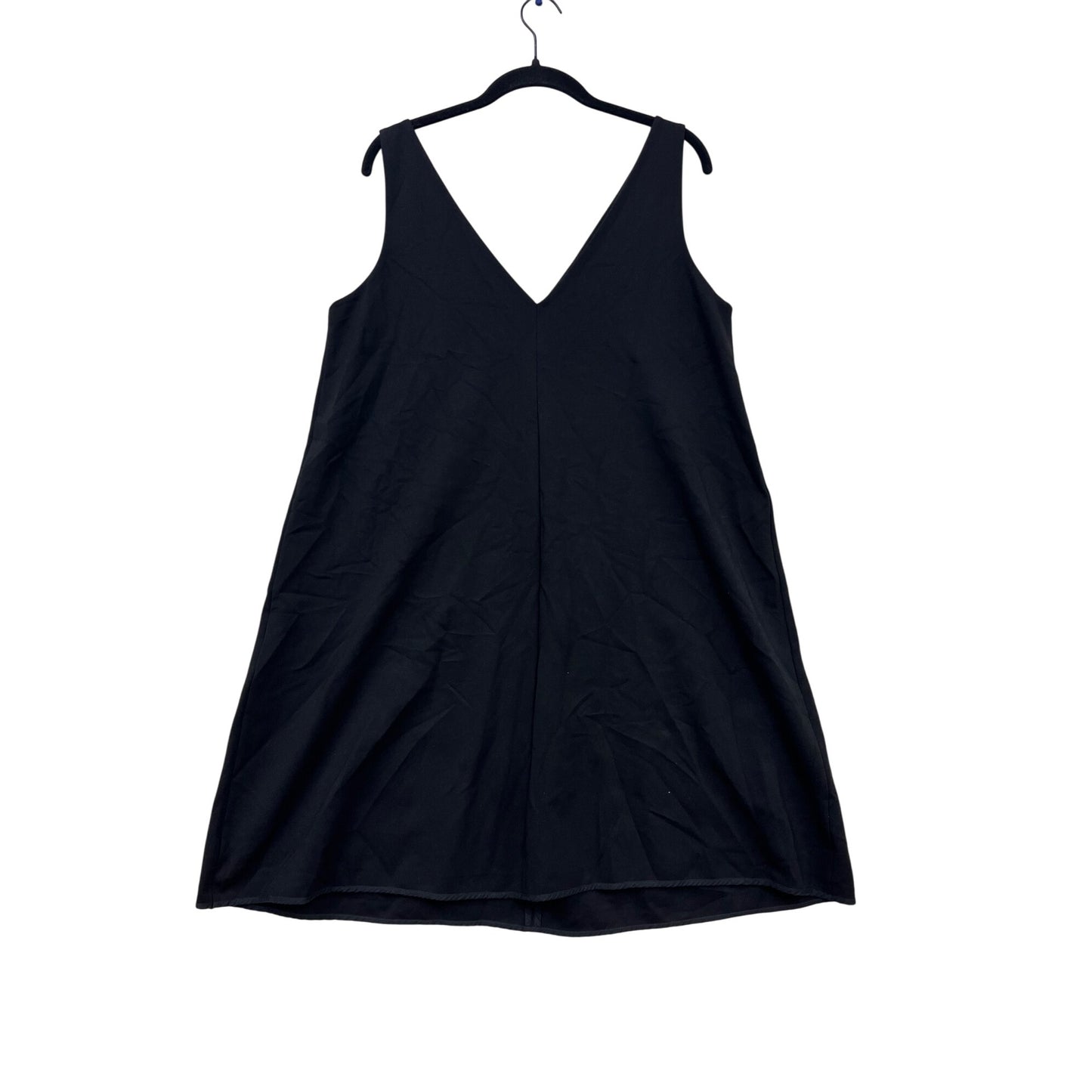 Everlane Black V-Neck Sleeveless A-Line Dress Size 10 #457A