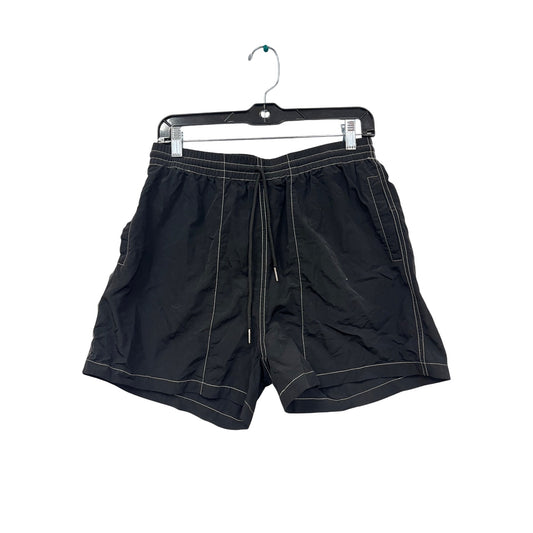 Mens Beige Bounty Black Nylon Shorts With Pockets & Drawstring #6310