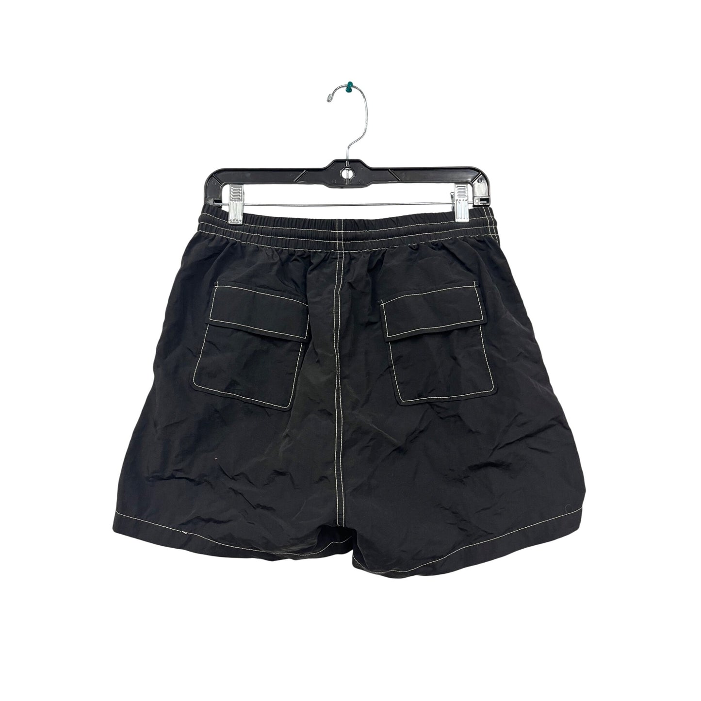 Mens Beige Bounty Black Nylon Shorts With Pockets & Drawstring #6310