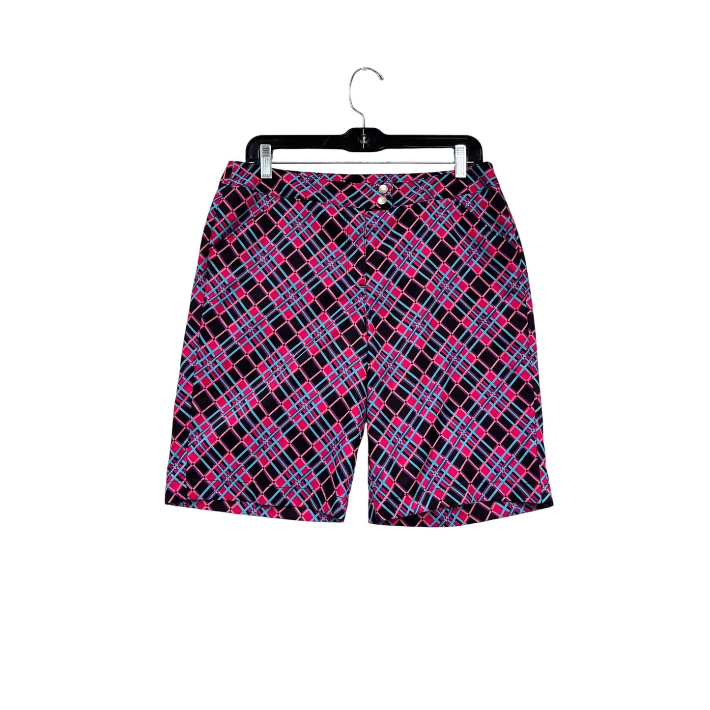 PGA Tour Plaid Golf Shorts Size 6-8 #165A