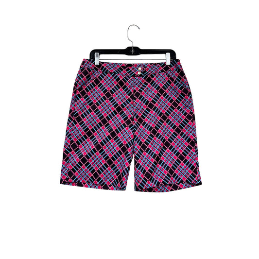 PGA Tour Plaid Golf Shorts Size 6-8 #165A