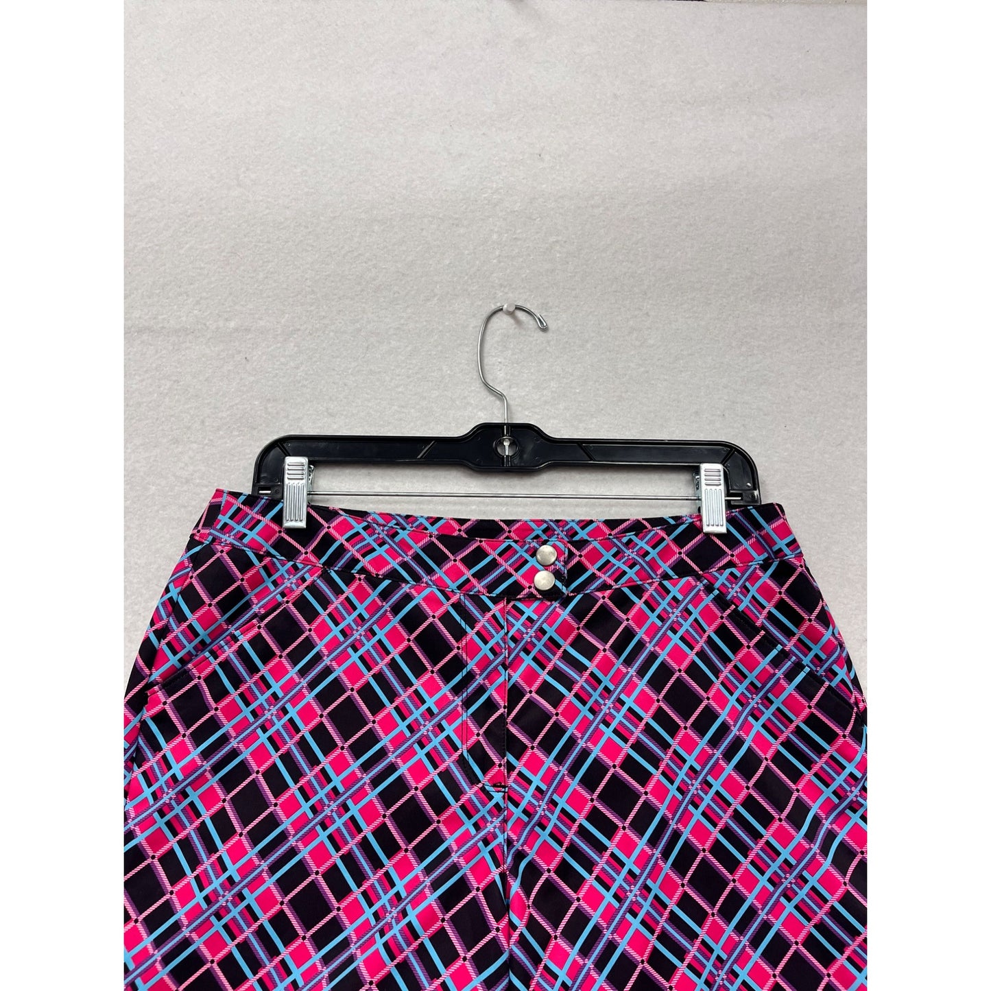 PGA Tour Plaid Golf Shorts Size 6-8 #165A