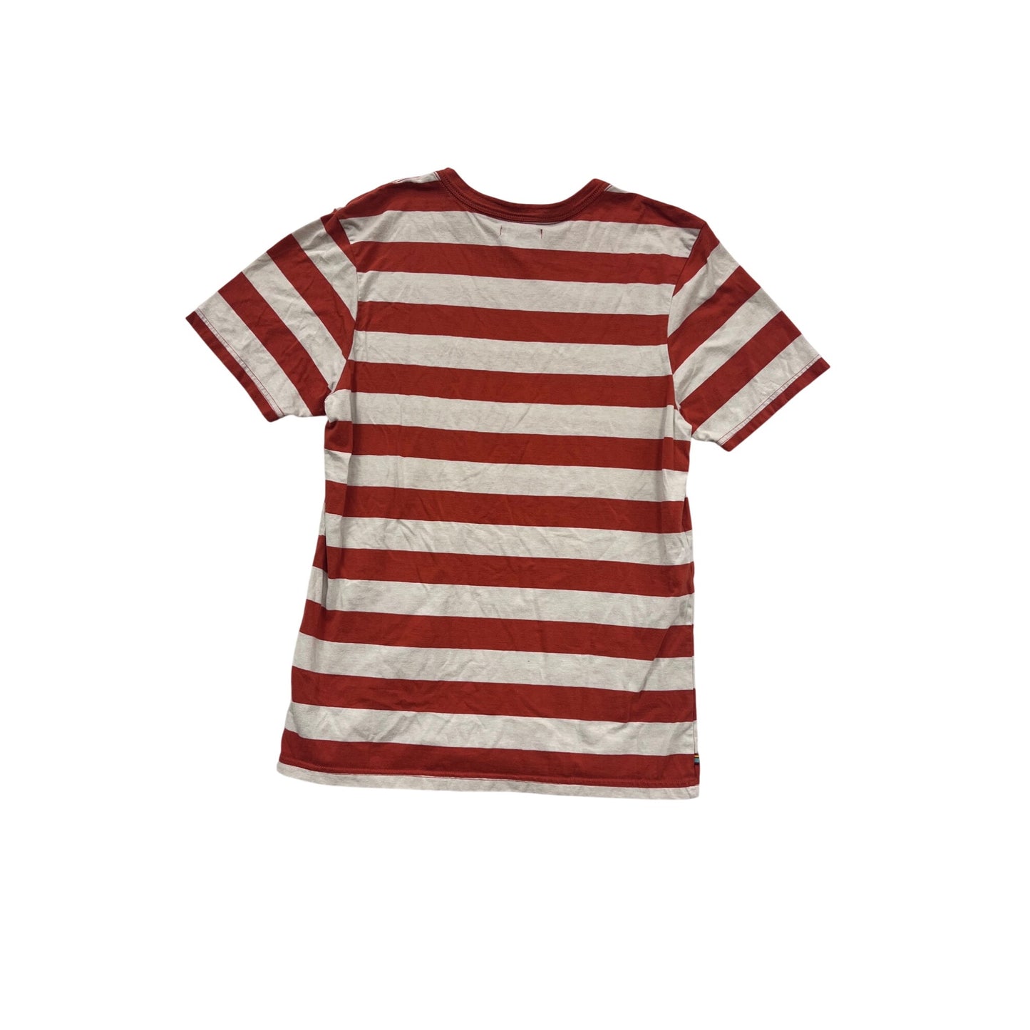 Rusty Mens Striped T-Shirt Red & White M #671A