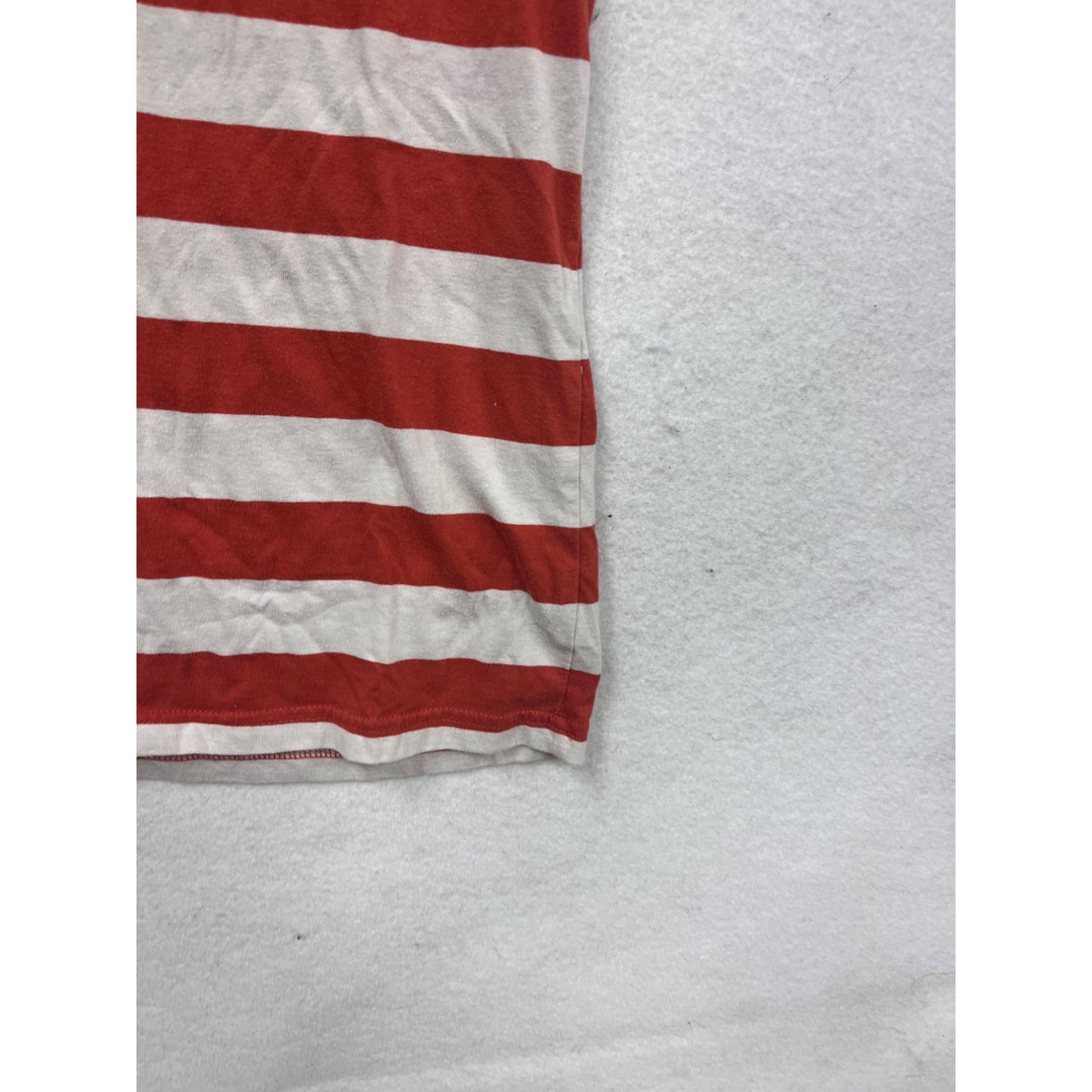 Rusty Mens Striped T-Shirt Red & White M #671A