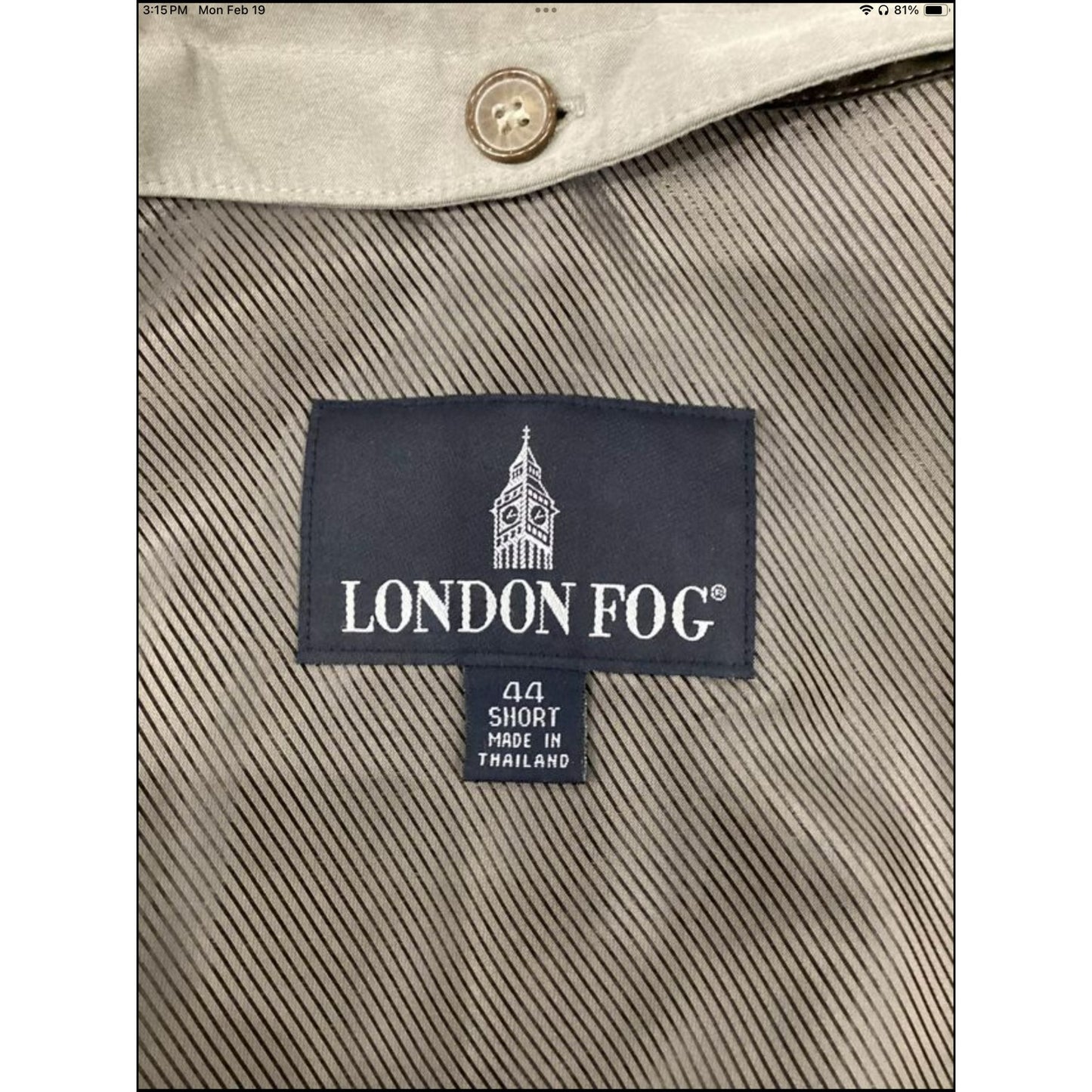 Mens London Fog Coat