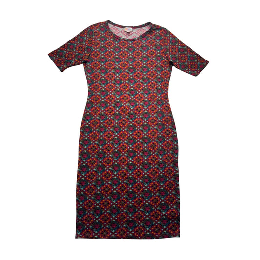 LuLaRoe S Multicolor Geometric Print Julia Dress #9148