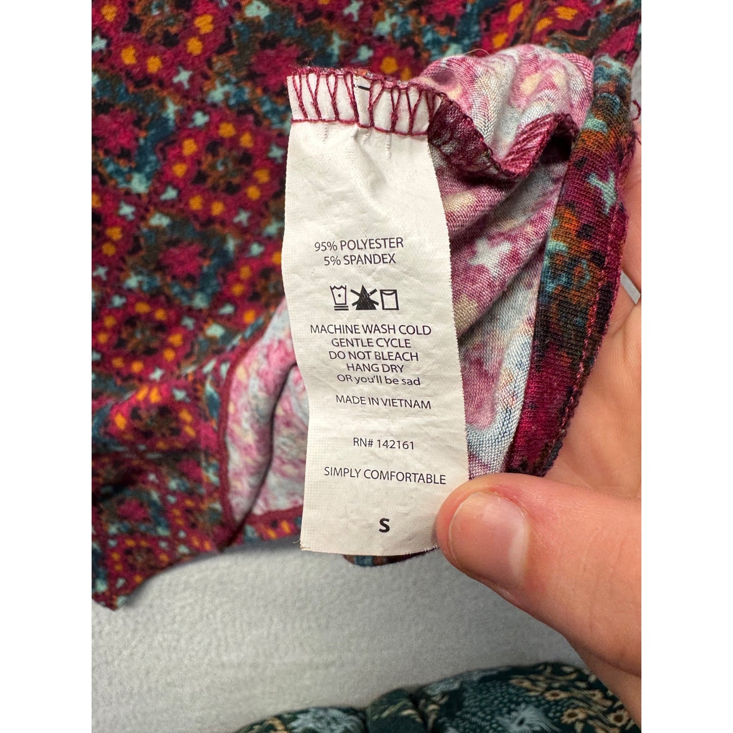 LuLaRoe S Multicolor Geometric Print Julia Dress #9148