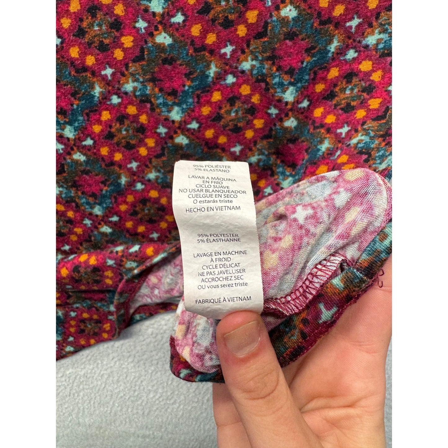 LuLaRoe S Multicolor Geometric Print Julia Dress #9148