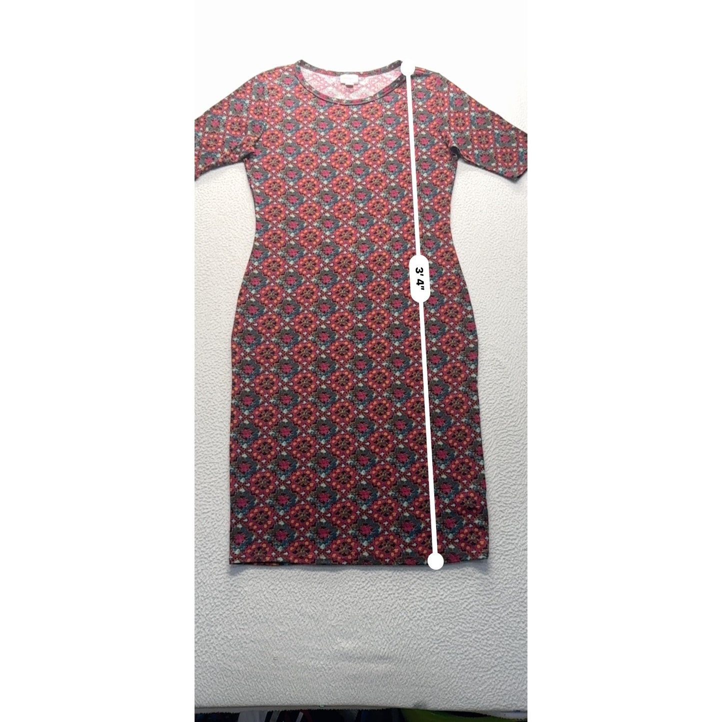 LuLaRoe S Multicolor Geometric Print Julia Dress #9148