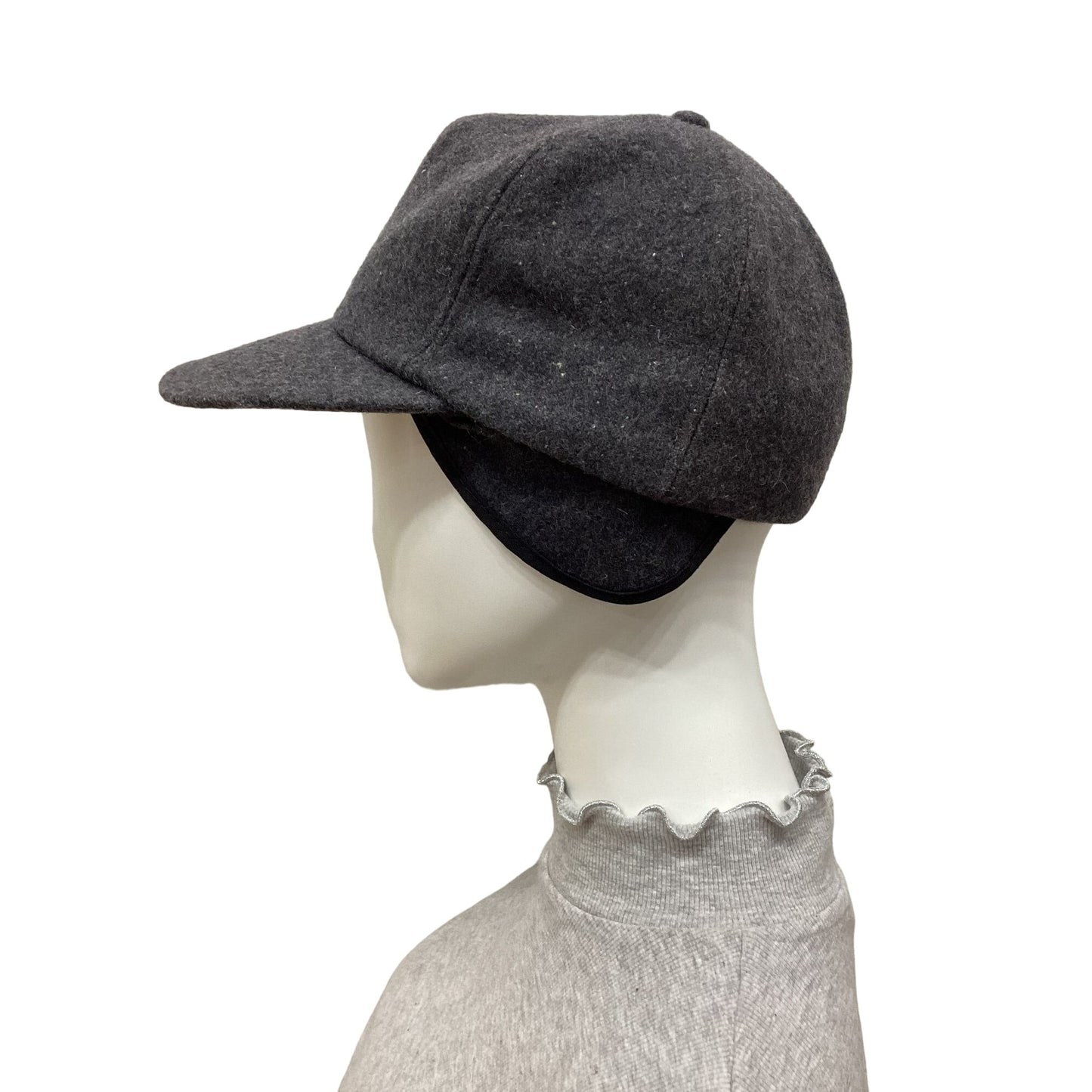 Wool baseball hat with ear covers