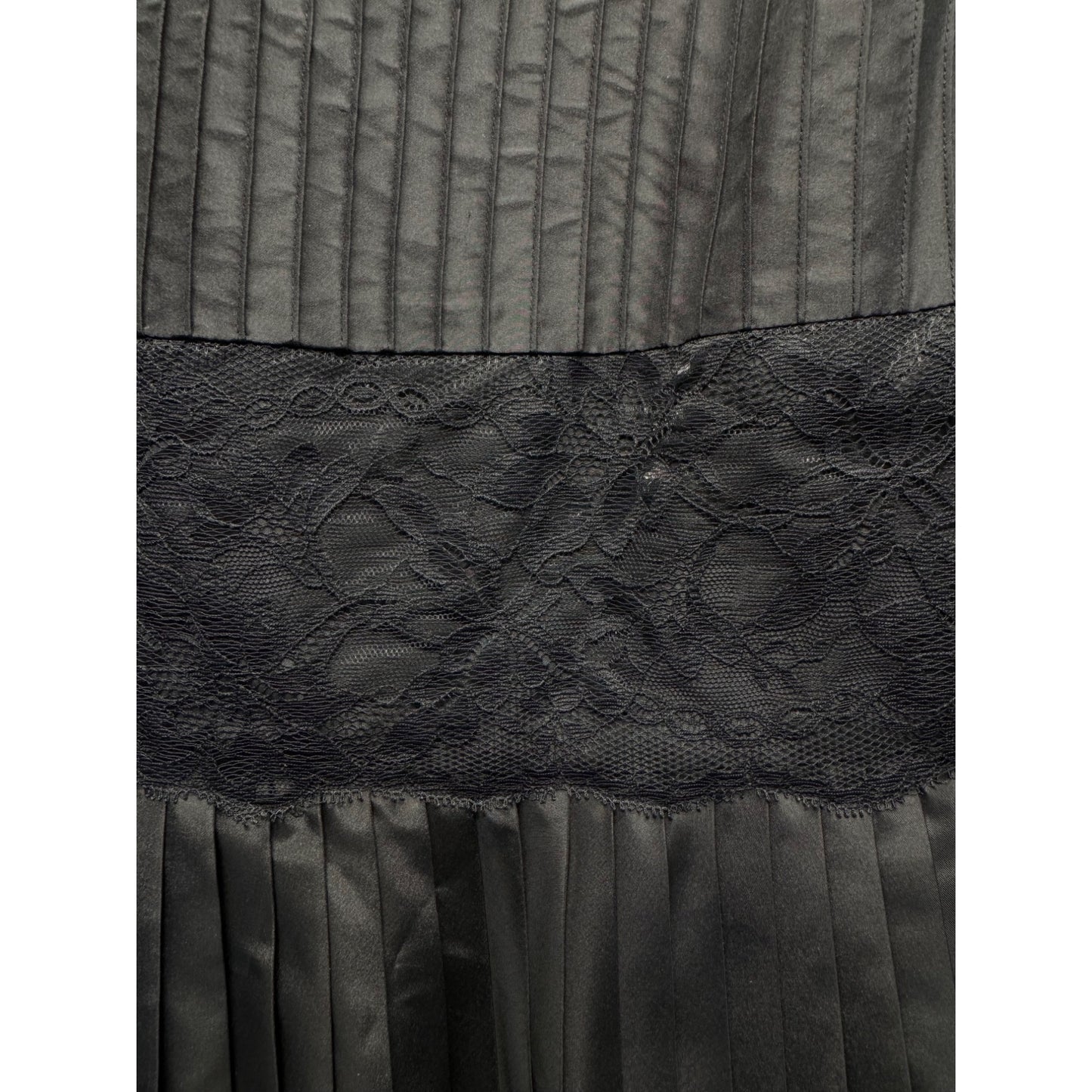 Banana Republic Strapless silk Black Pleated Lace Cocktail Dress Size 10 #286B