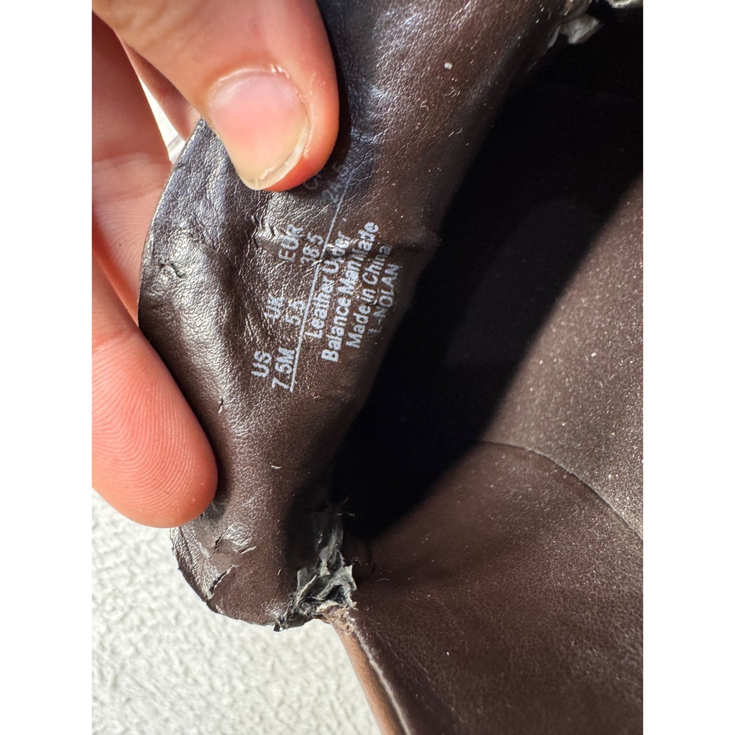 Franco Sarto Brown Leather Heeled Loafers Size 8 #9450