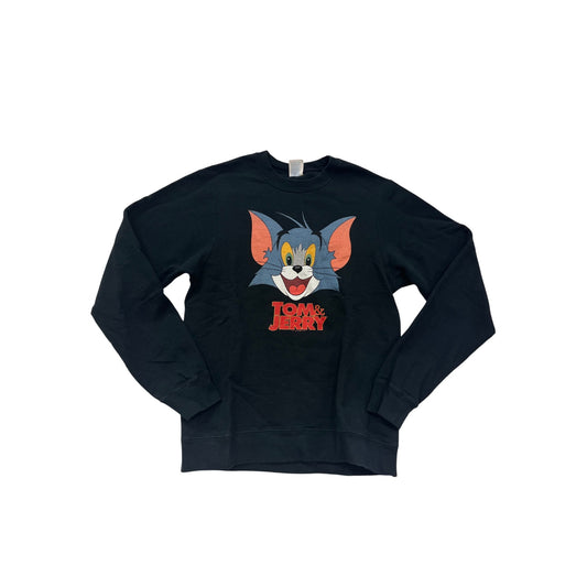 Tom & Jerry Graphic Black Crewneck Sweatshirt #8893