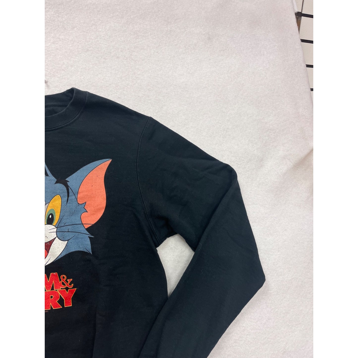 Tom & Jerry Graphic Black Crewneck Sweatshirt #8893