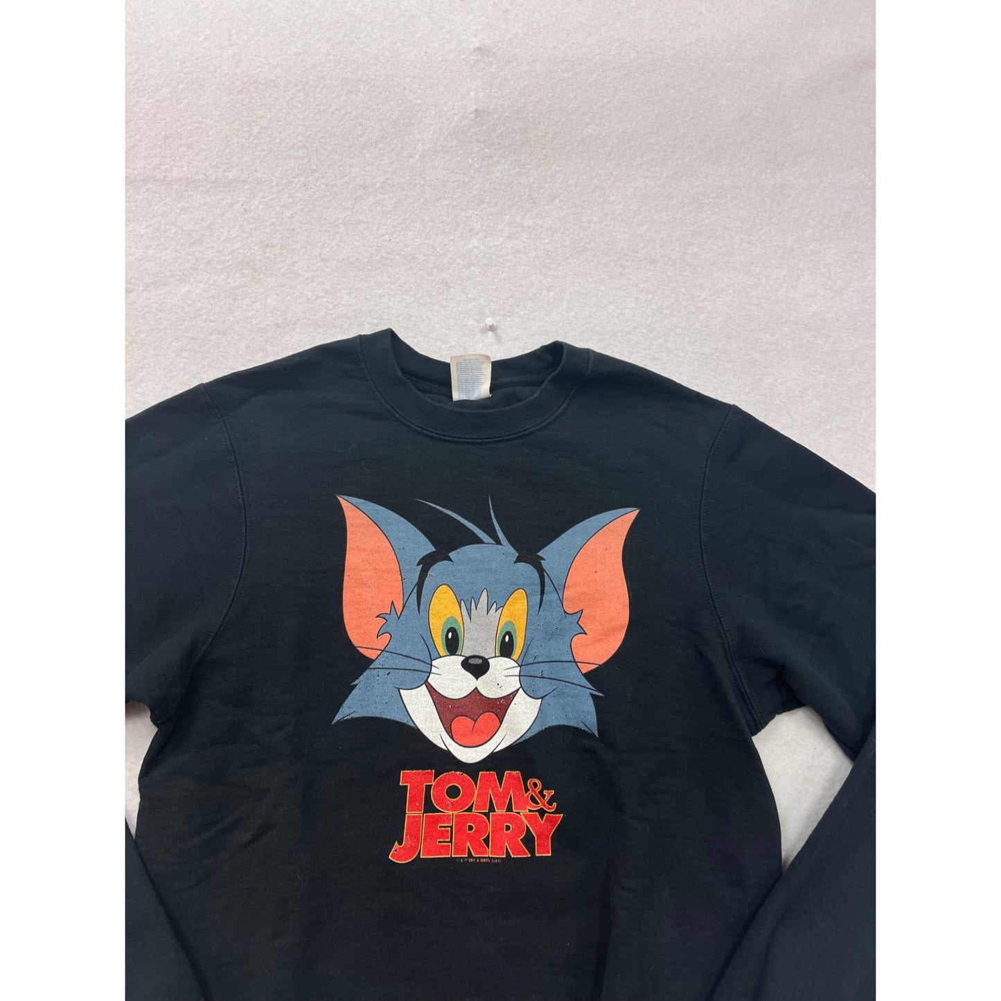Tom & Jerry Graphic Black Crewneck Sweatshirt #8893