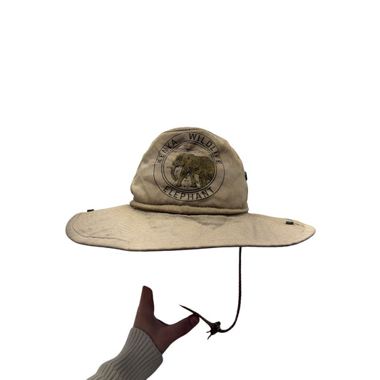 Kenya Wildlife Elephant Wide-Brim Hat Outdoor Adventure Sun Protection #97B