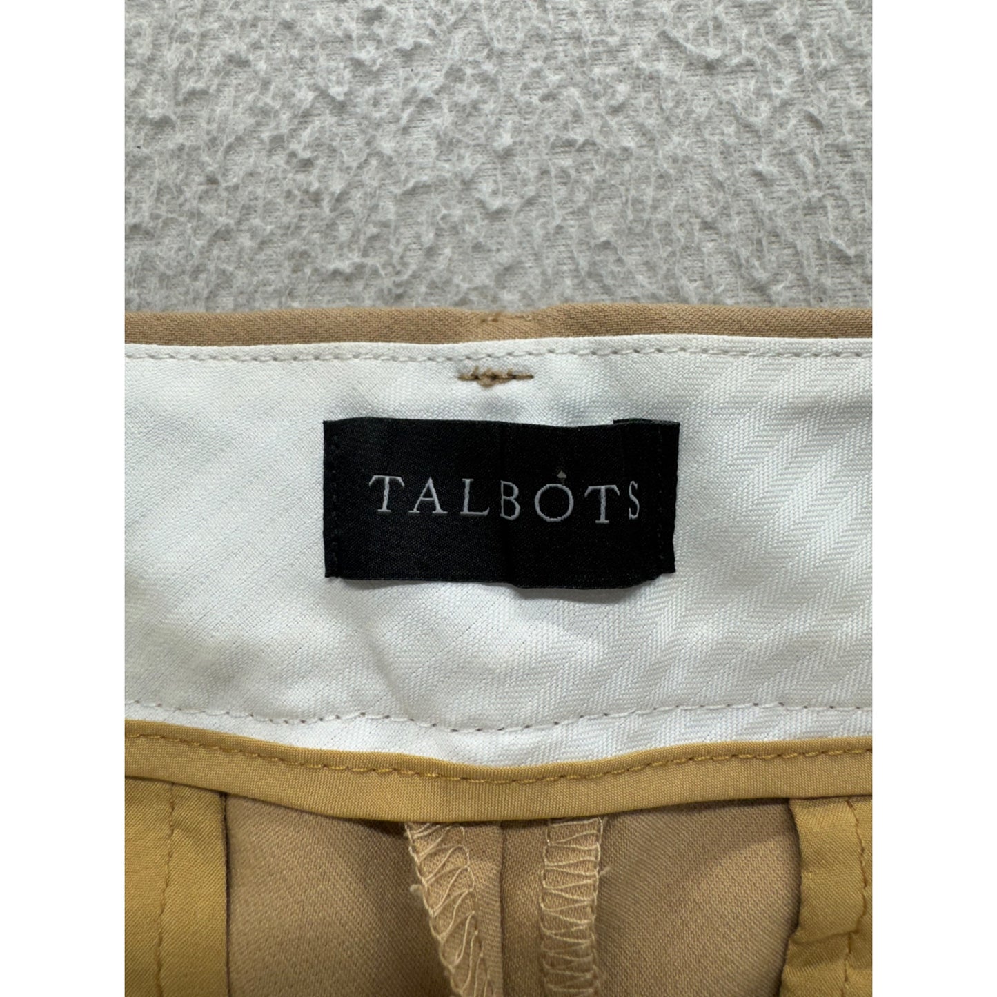 Talbots Hampshire Ankle Pant Beige Size 8 Polyester Blend Slim Fit #171B