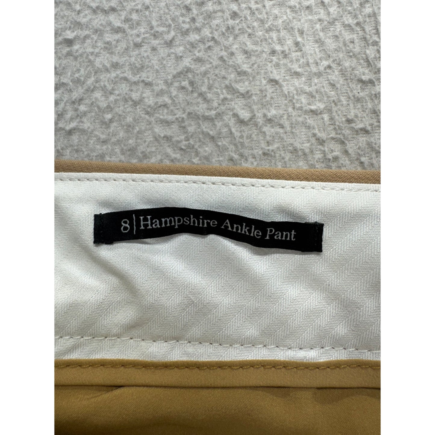 Talbots Hampshire Ankle Pant Beige Size 8 Polyester Blend Slim Fit #171B