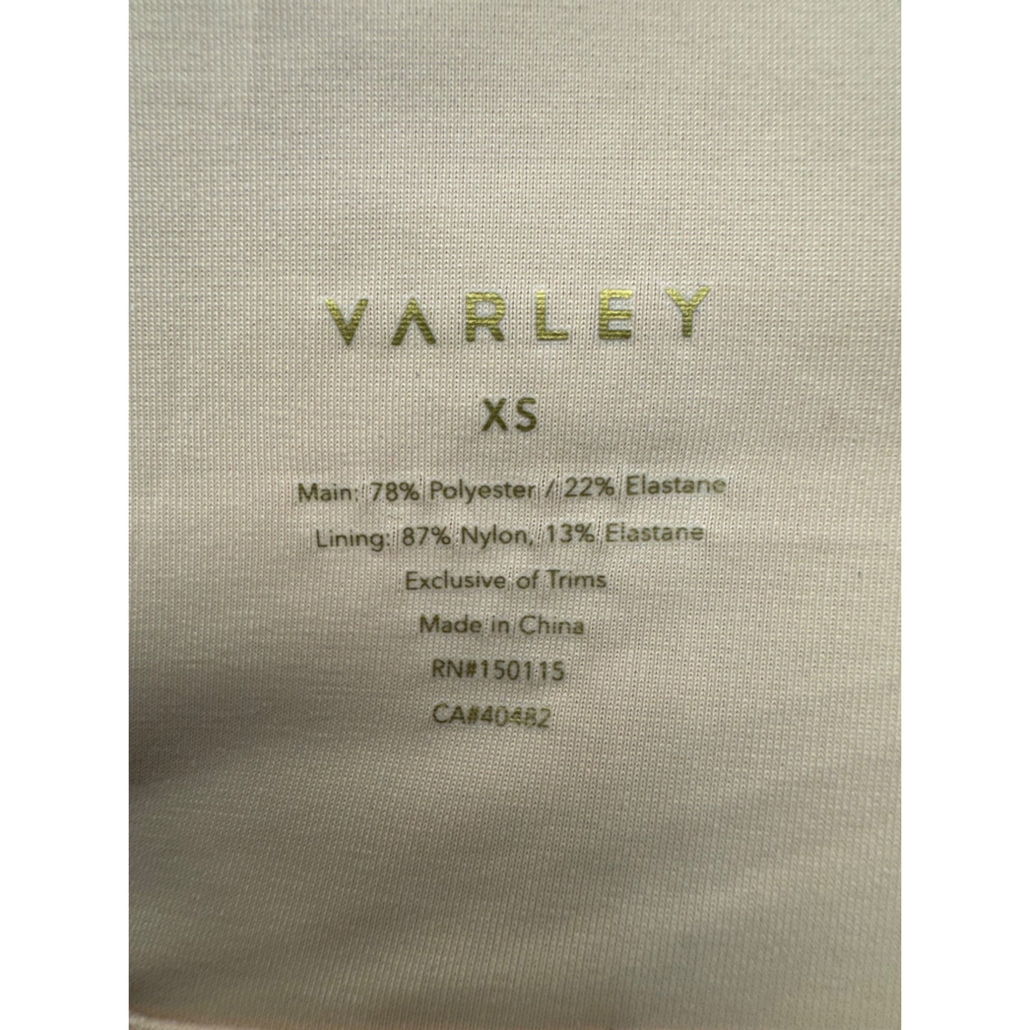 Varley XS Snake Print Sports Bra Beige & Brown Stretch Fabric #3B