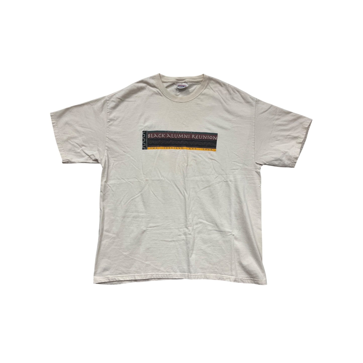 Vintage 2004 Hanes Beefy-T Black Alumni Reunion T-Shirt XL #555A