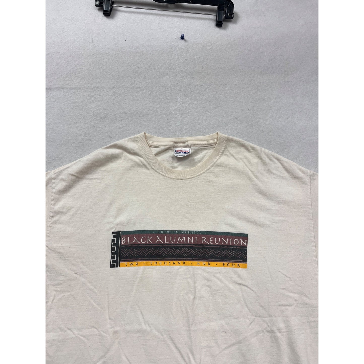 Vintage 2004 Hanes Beefy-T Black Alumni Reunion T-Shirt XL #555A