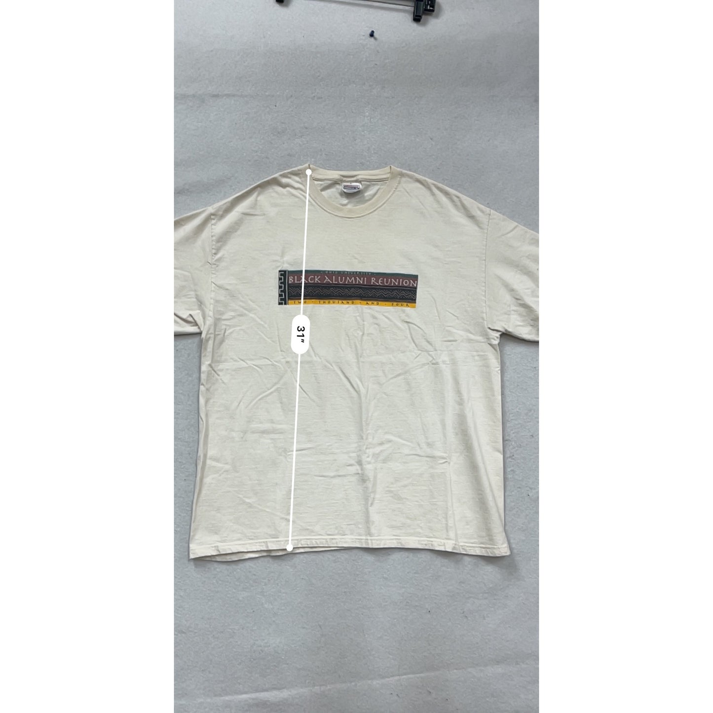 Vintage 2004 Hanes Beefy-T Black Alumni Reunion T-Shirt XL #555A