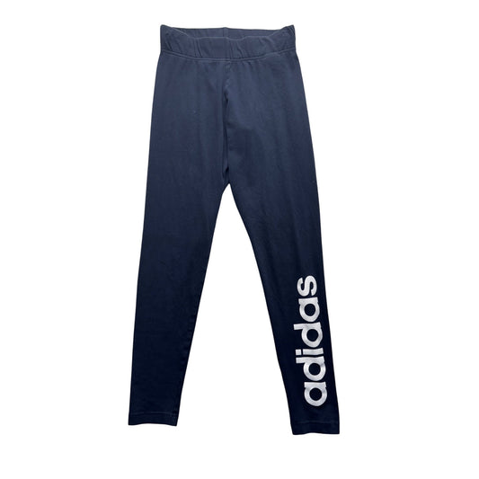 Adidas Navy Blue Linear Logo Leggings Slim Fit Athletic Pants #9930
