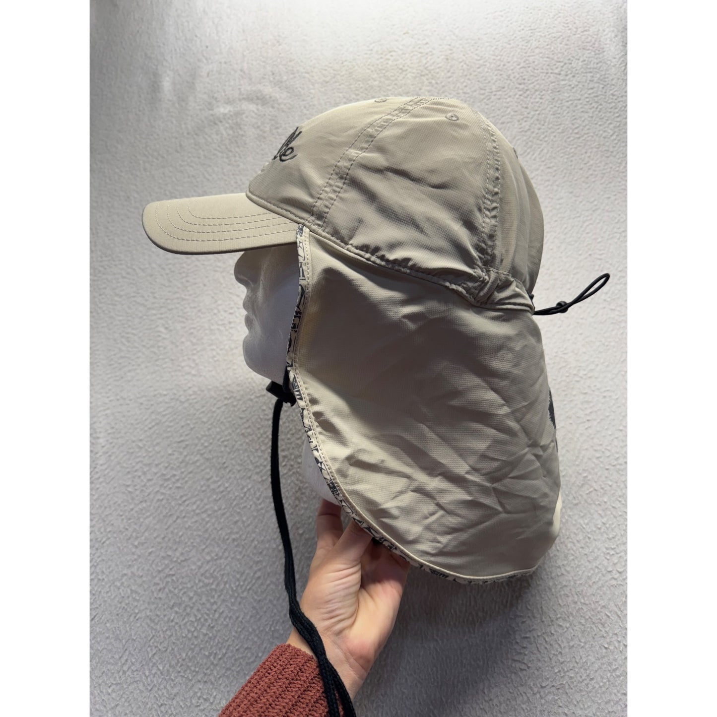 Salt Life Outdoor Adventure Hat With Neck Flap Skull Graphic Khaki Shade #64B