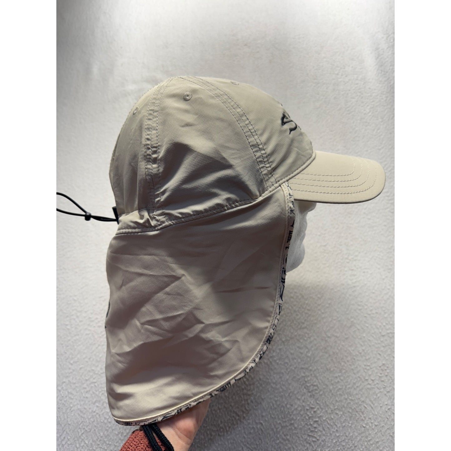 Salt Life Outdoor Adventure Hat With Neck Flap Skull Graphic Khaki Shade #64B