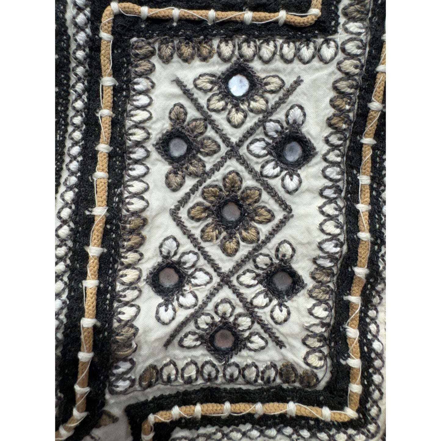 Lucky Brand Boho Embroidered Long-Sleeve Blouse Medium #9935