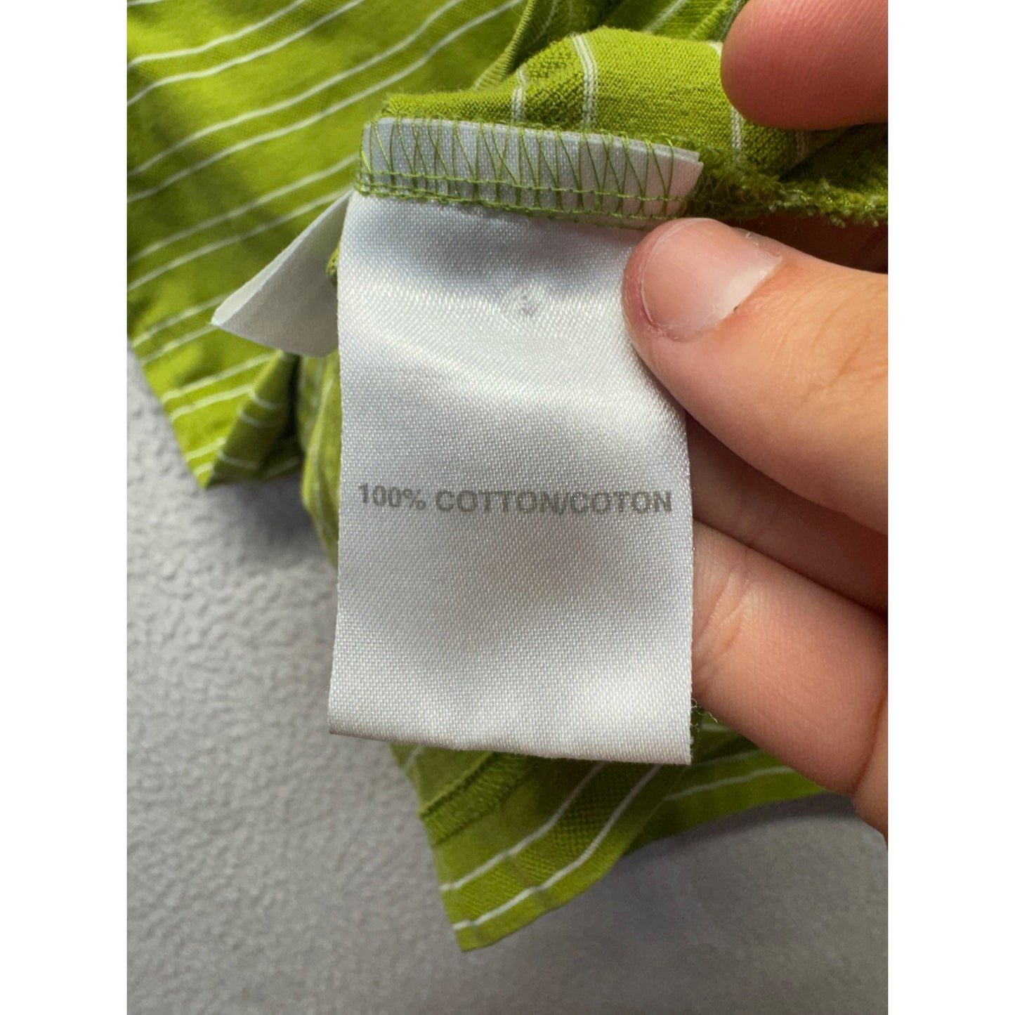 Vintage Adidas 2XL Green Striped Golf Polo Shirt  #7872