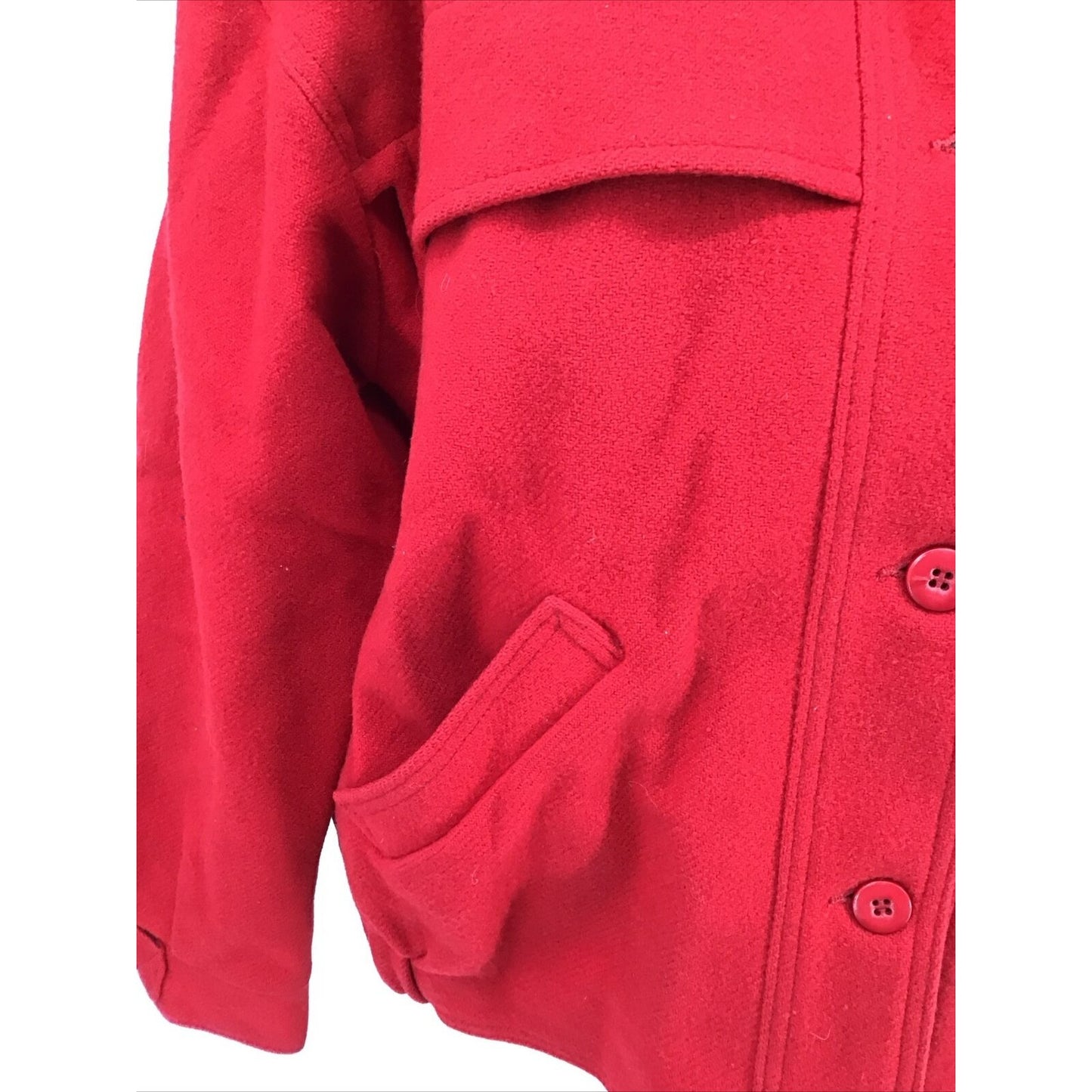 The Woolrich Woman Red Full Zip Jacket Medium #1000