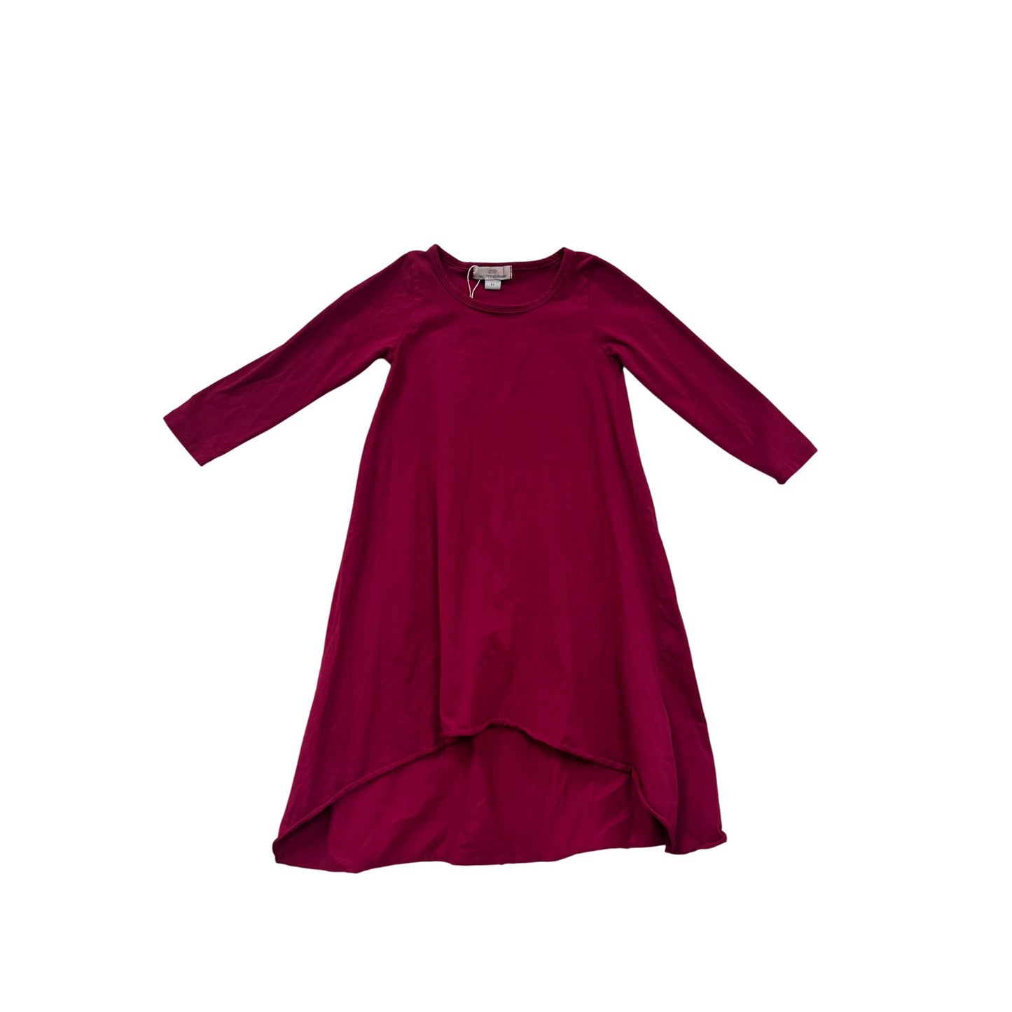 Baileys Blossoms High-Low Burgundy Dress 3T #8468