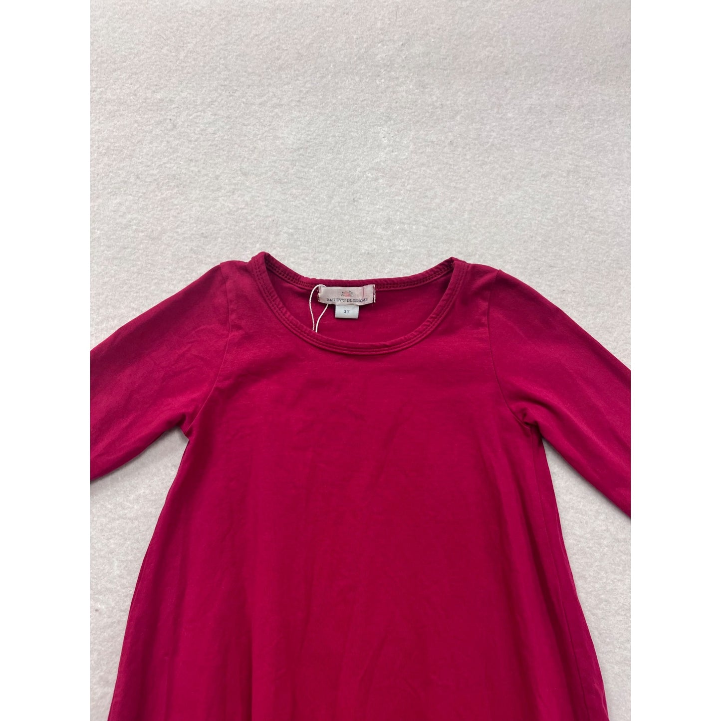 Baileys Blossoms High-Low Burgundy Dress 3T #8468