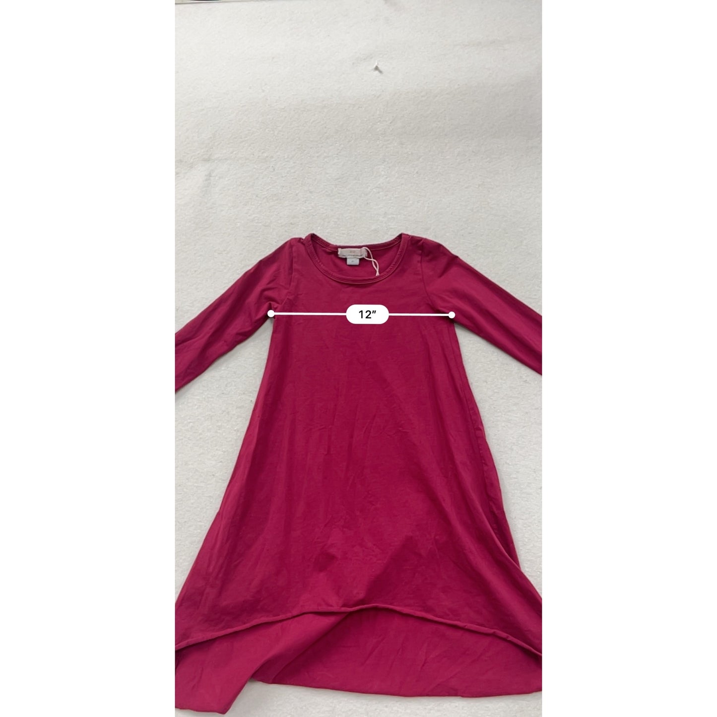Baileys Blossoms High-Low Burgundy Dress 3T #8468