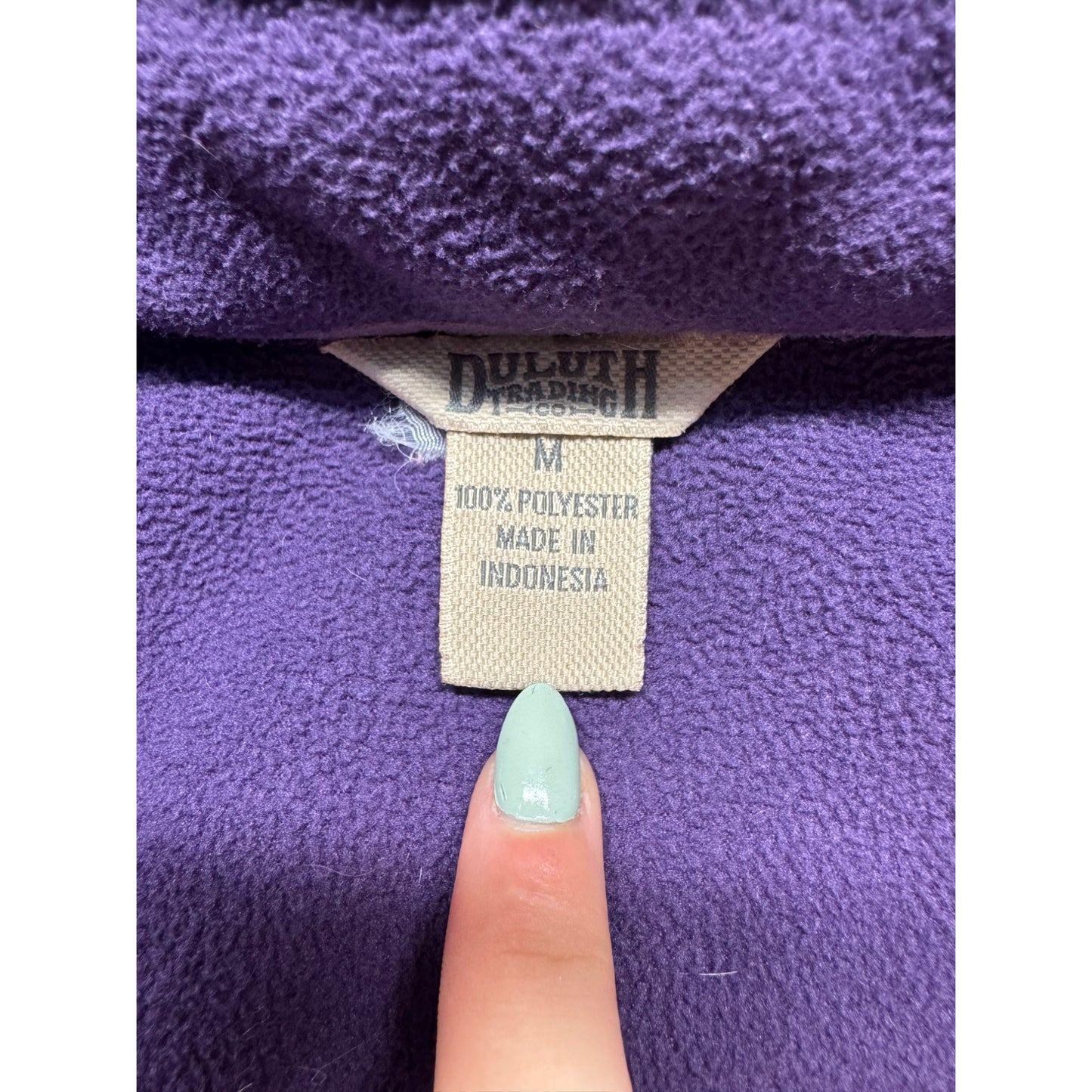 Duluth Trading Co. M Purple Full-Zip Hooded Jacket 100% Polyester #7846