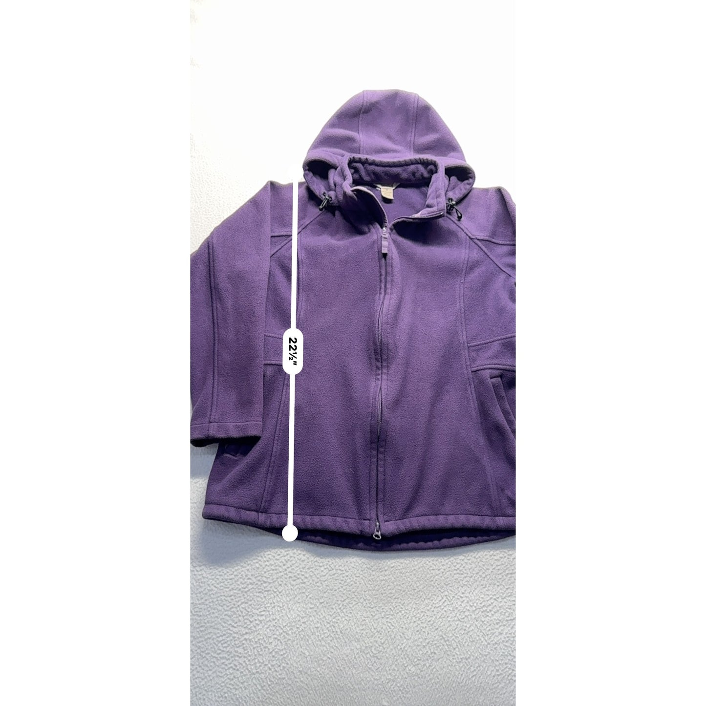 Duluth Trading Co. M Purple Full-Zip Hooded Jacket 100% Polyester #7846